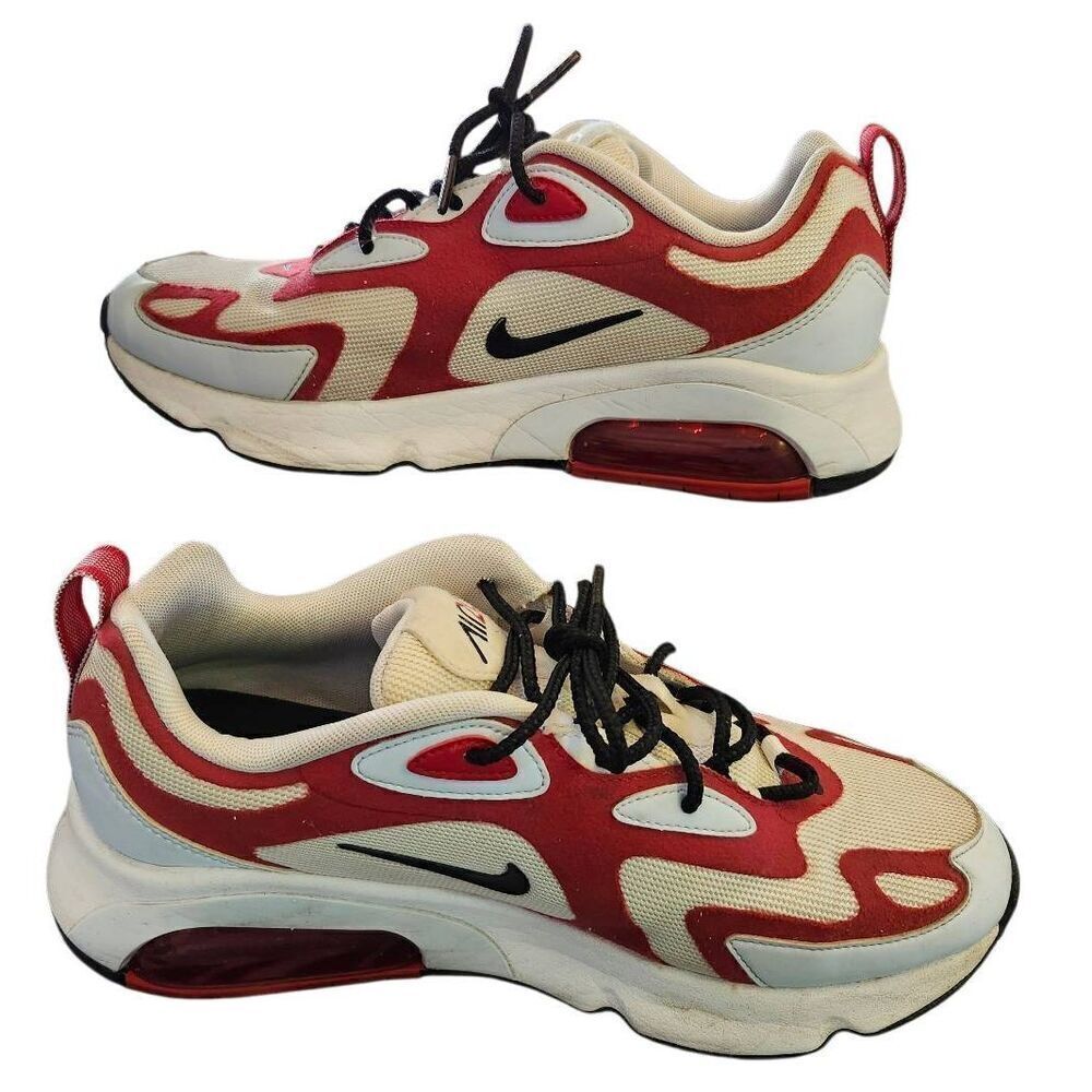 Nike Air Max 200 Icon Clash Women's Shoes White-Gym Red Size 10